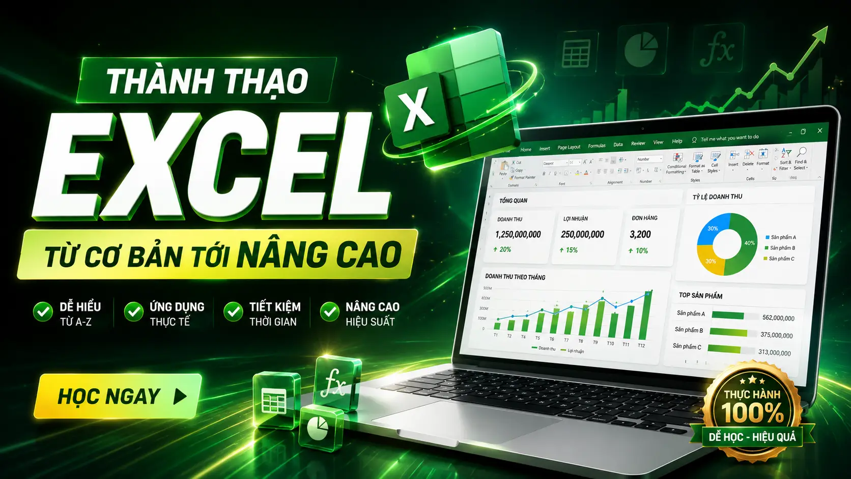 Khóa học Excel từ cơ bản tới nâng cao